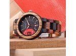 Dřevěné hodinky - BOBO BIRD RED steel